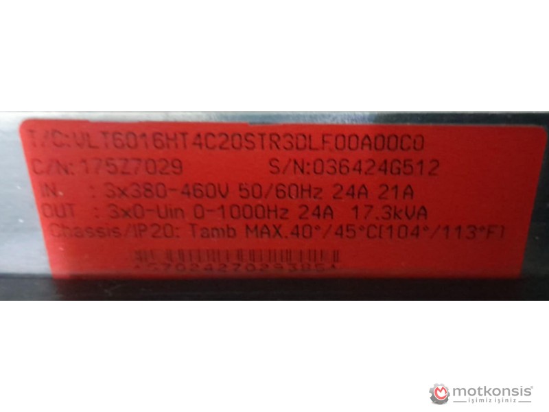 İkinciel Danfoss VLT6016 11KW 175Z7029 Sürücü İnverter Driver